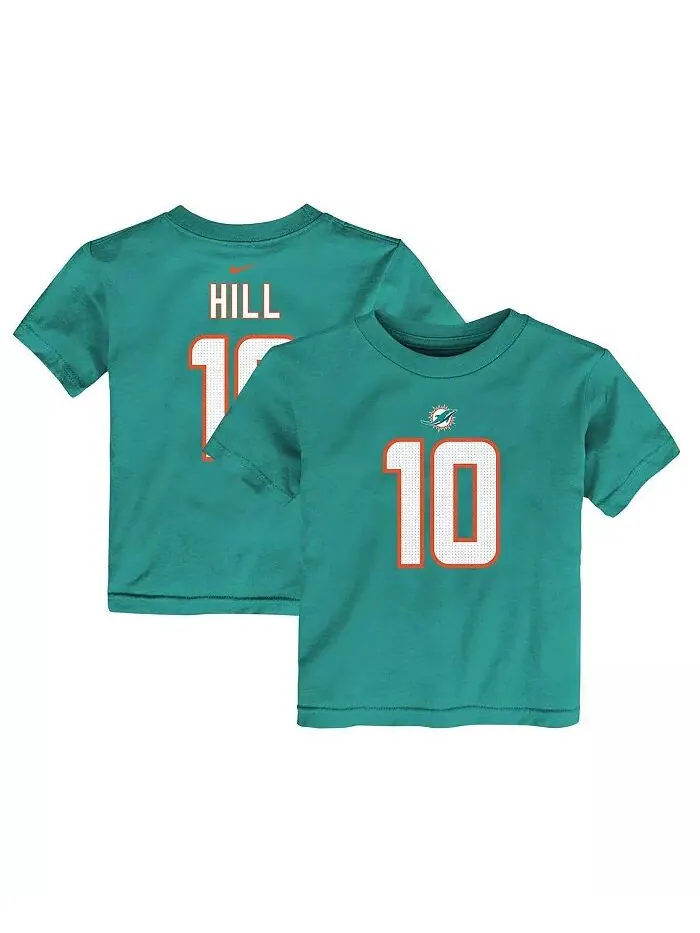 Футболка для мальчиков и девочек Tyreek Hill Aqua Miami Dolphins с именем и номером игрока Nike — изображение 1 из 3