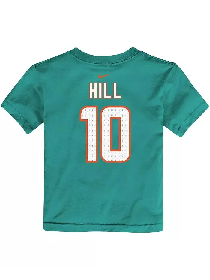 Футболка для мальчиков и девочек Tyreek Hill Aqua Miami Dolphins с именем и номером игрока Nike — изображение 2 из 3