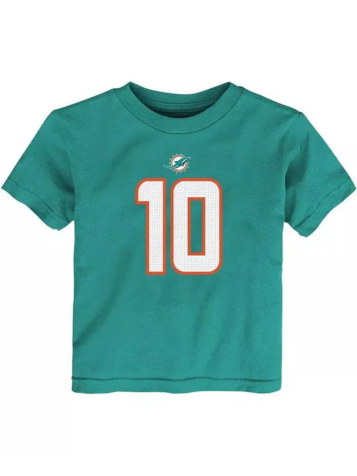 Футболка для мальчиков и девочек Tyreek Hill Aqua Miami Dolphins с именем и номером игрока Nike — изображение 3 из 3