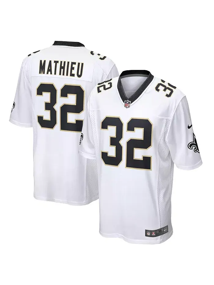 Мужская игровая футболка New Orleans Saints Тайранн Матье Nike — изображение 1 из 5, белый