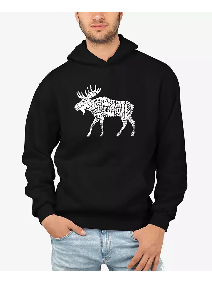 Мужской худи с длинным рукавом Moose Word Art LA Pop Art — изображение 1 из 3, черный