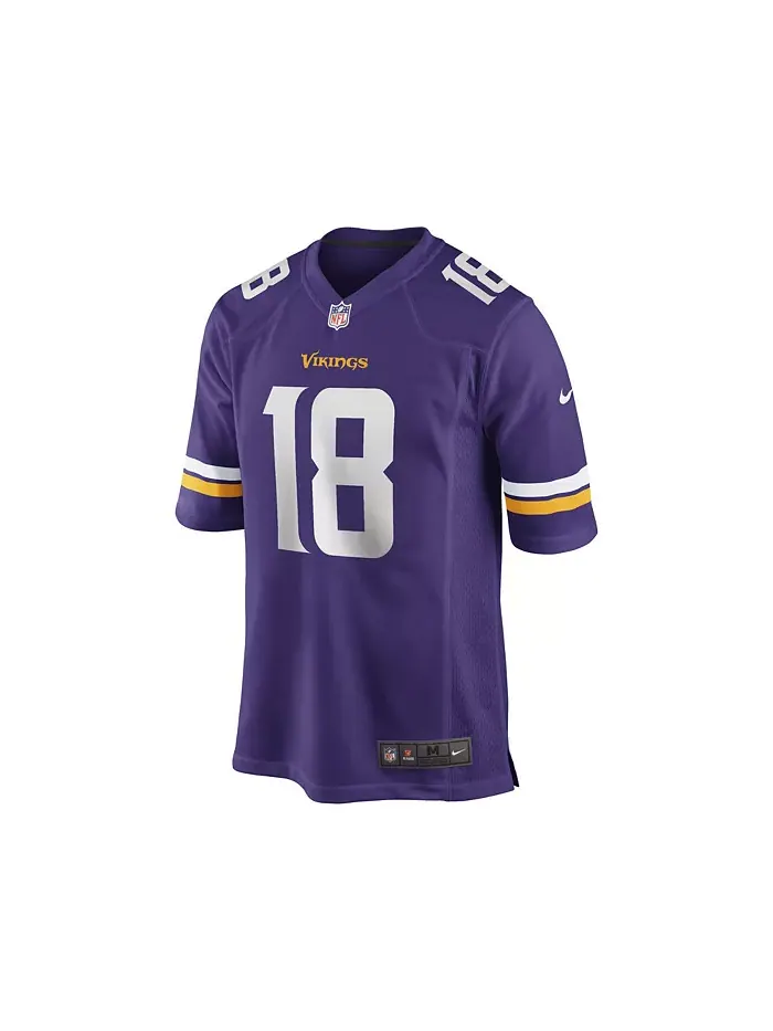 Игровая футболка Minnesota Vikings Джастина Джефферсона для мужчин Nike — изображение 2 из 2, фиолетовый белый