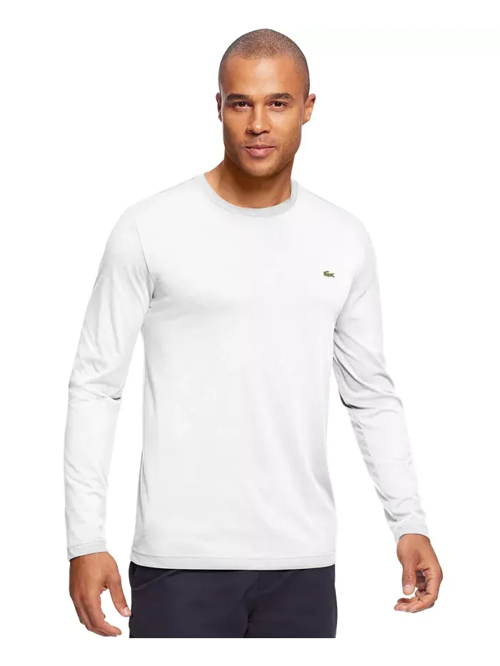 Футболка Lacoste, мужская, из джерси хлопка премиум-класса — изображение 1 из 1, белый