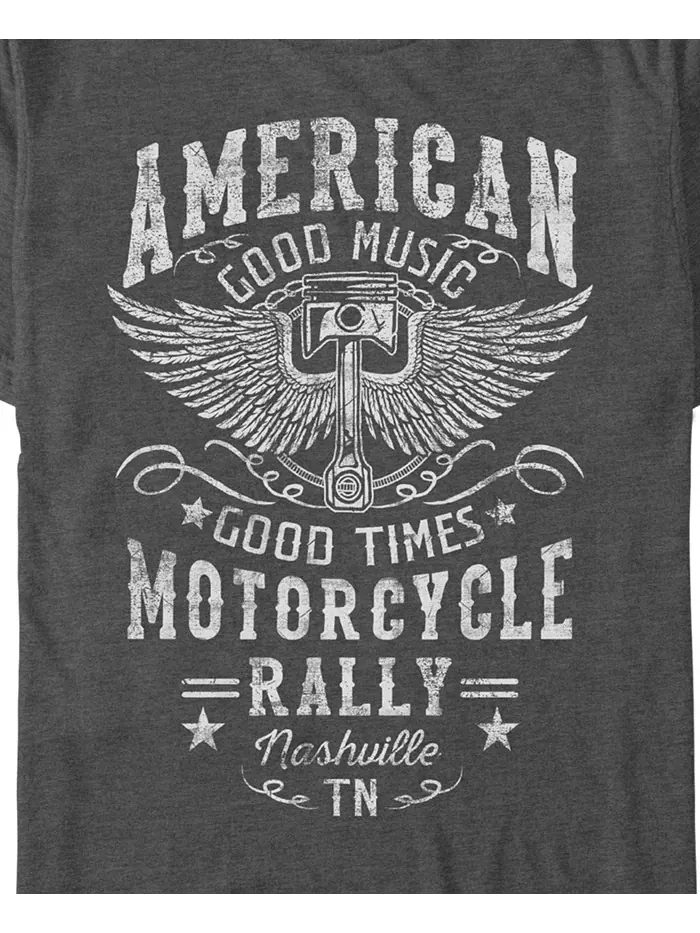 Мужская футболка с коротким рукавом Motorcycle Rally Generic Additude — изображение 3 из 3, темно-серый