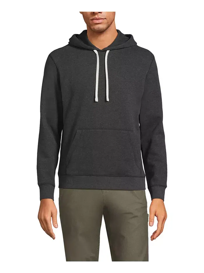 Мужская толстовка с капюшоном Serious Sweats на молнии, с длинными рукавами Lands' End — изображение 1 из 3