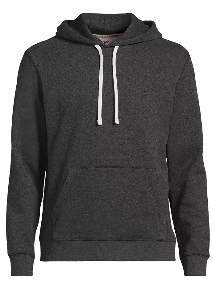 Мужская толстовка с капюшоном Serious Sweats на молнии, с длинными рукавами Lands' End — изображение 3 из 3