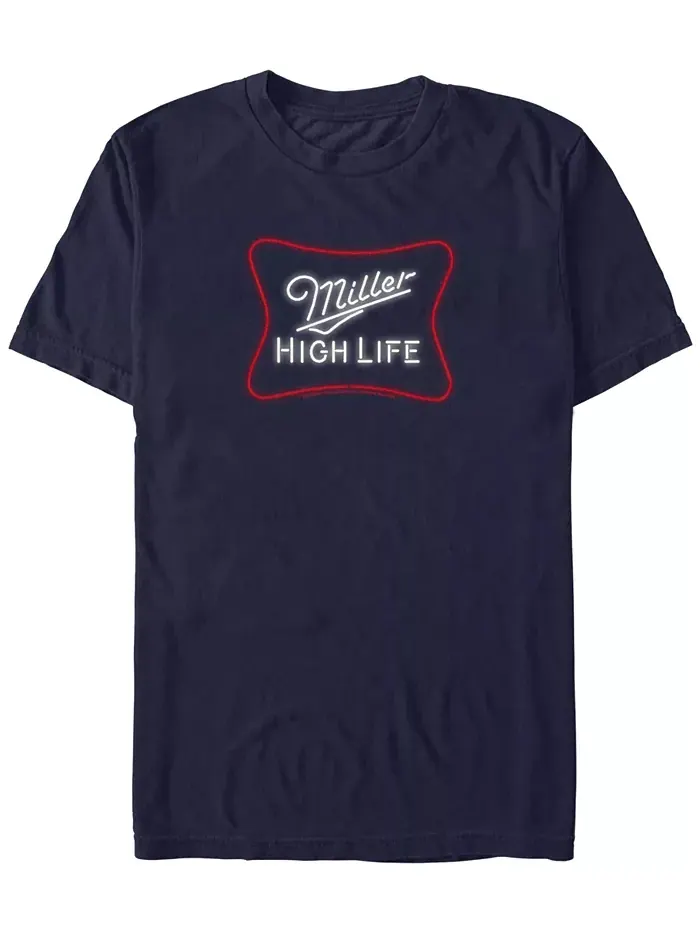 Мужская футболка с коротким рукавом Lights The Bar Miller High Life — изображение 1 из 3, темно-синий