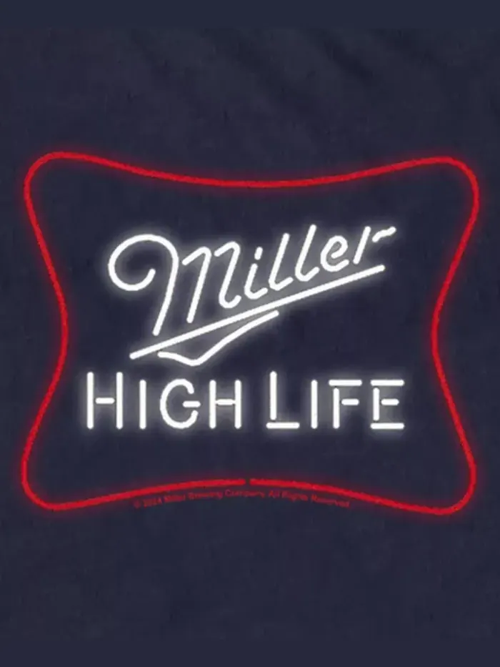 Мужская футболка с коротким рукавом Lights The Bar Miller High Life — изображение 3 из 3, темно-синий