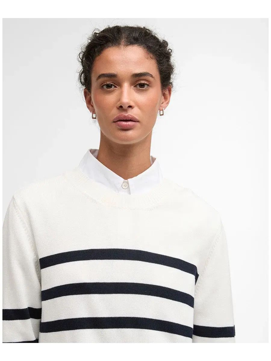 Женский свитер Fern Knitted Stripe Barbour — изображение 6 из 7, темно-синий/красный