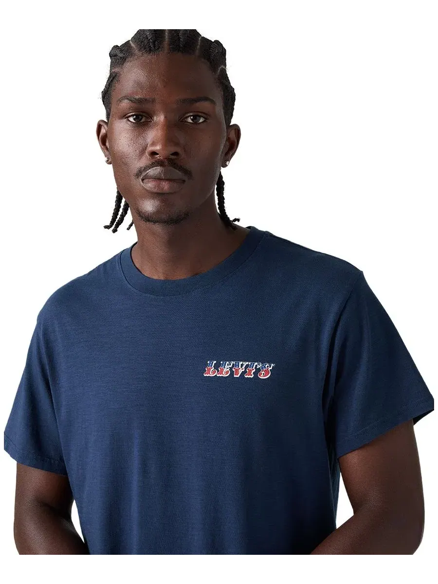 Футболка с фирменным принтом Levi's — изображение 3 из 4, черный