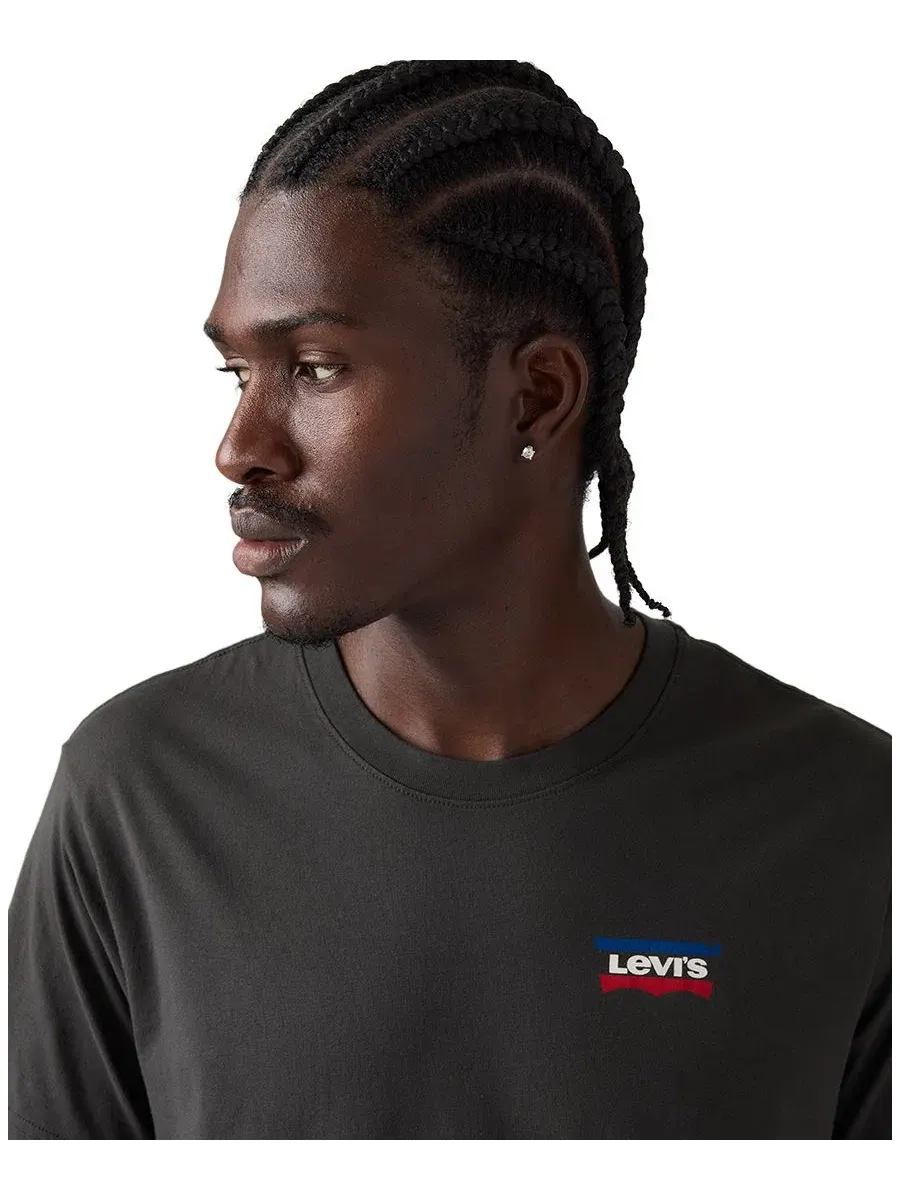 Футболка с принтом Signature Levi's — изображение 3 из 3, черный