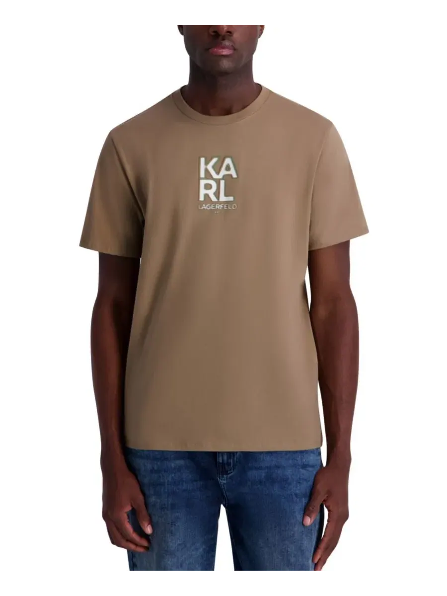 Футболка с графическим принтом Broken Mirror Effect Karl Logo KARL LAGERFELD PARIS