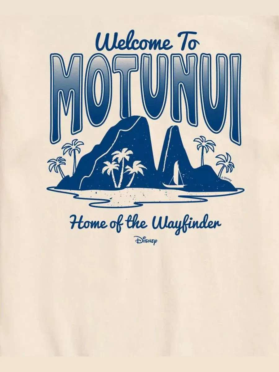 Футболка с принтом Moana Motunui Destination AIRWAVES — изображение 3 из 3, бежевый