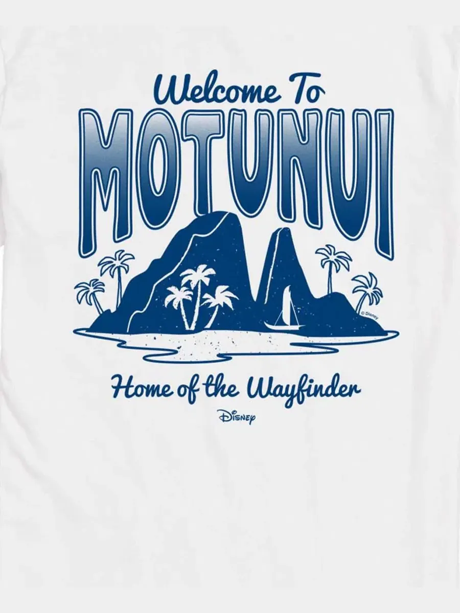 Футболка с принтом Moana Motunui Destination AIRWAVES — изображение 3 из 3, белый
