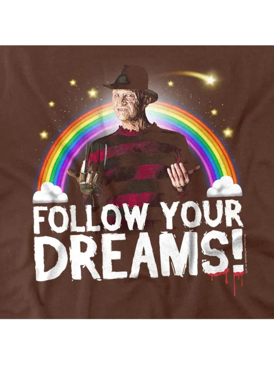 Футболка с принтом Follow Your Dreams Friday The 13th — изображение 2 из 3, коричневый