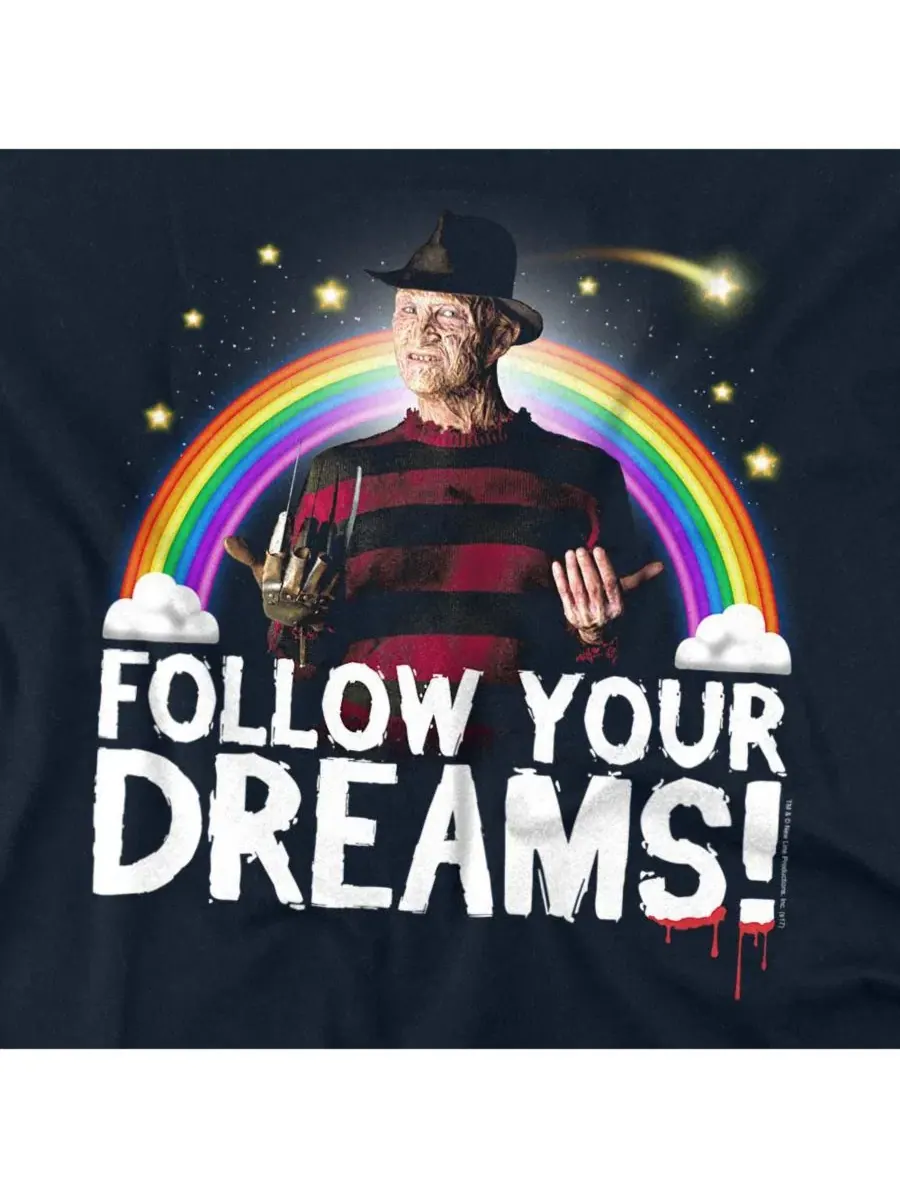 Футболка классического кроя с принтом Follow Your Dreams Friday The 13th — изображение 3 из 3, темно-синий