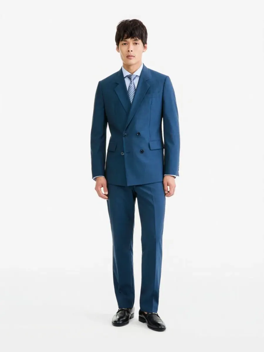Костюм-двойка мужской с приталенным силуэтом Hugo Boss — изображение 3 из 4, бирюзовый