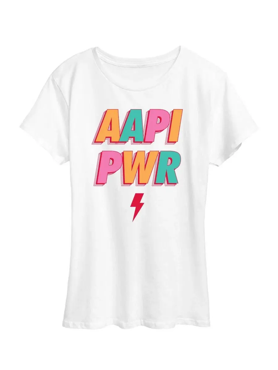 Футболка с принтом AAPI Power Plus Size Hybrid Apparel — изображение 1 из 3, белый