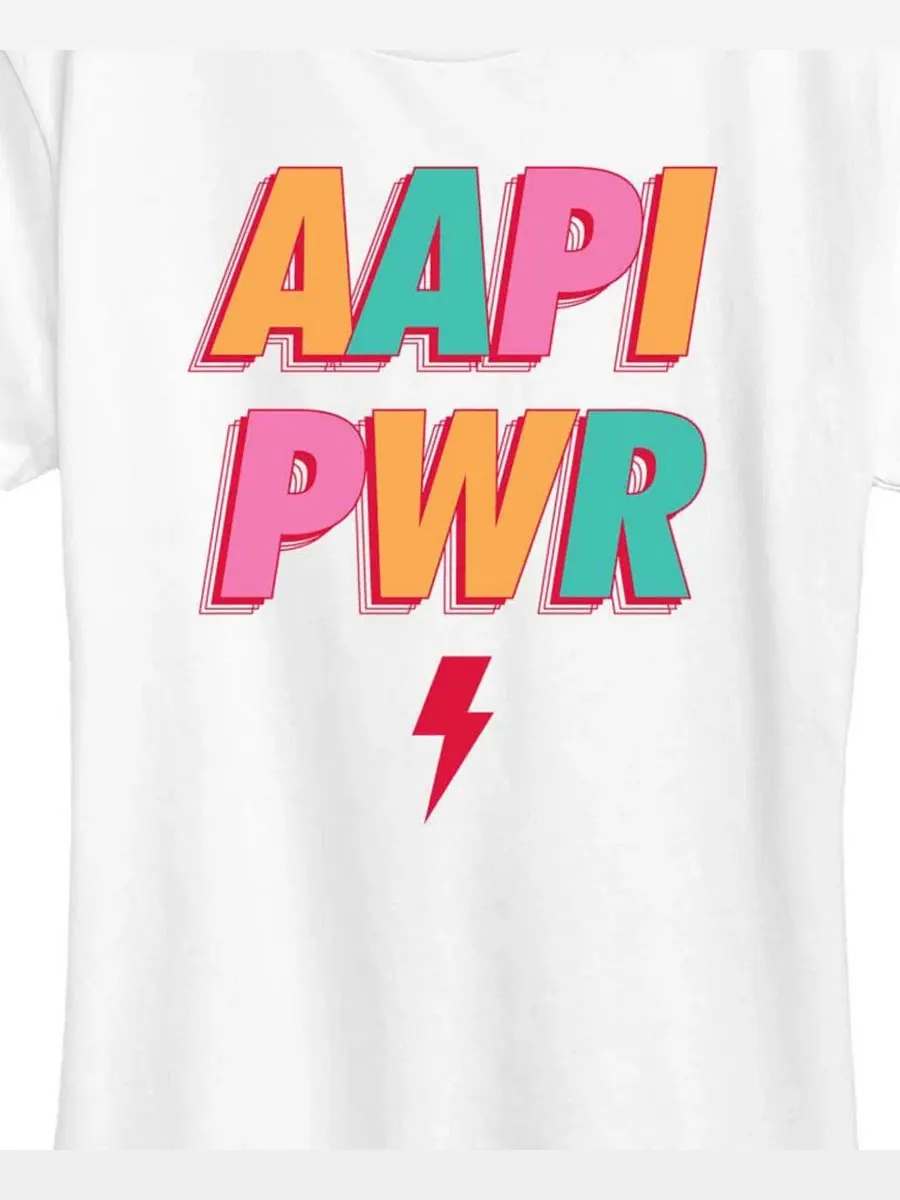 Футболка с принтом AAPI Power Plus Size Hybrid Apparel — изображение 2 из 3, белый
