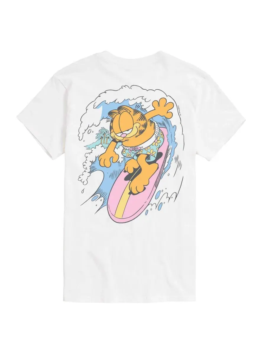 Футболка с принтом Garfield Surfing AIRWAVES — изображение 1 из 3, белый