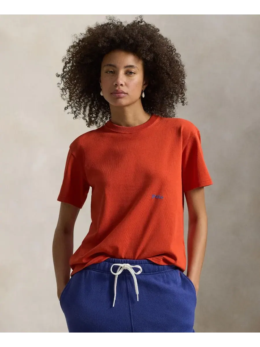 Женская футболка с круглым вырезом "Большой пони" Polo Ralph Lauren — изображение 1 из 5, красный