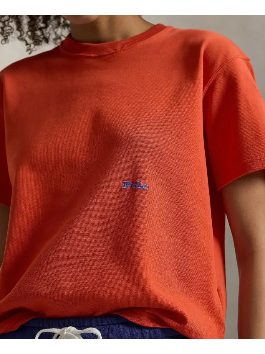 Женская футболка с круглым вырезом "Большой пони" Polo Ralph Lauren — изображение 3 из 5, красный