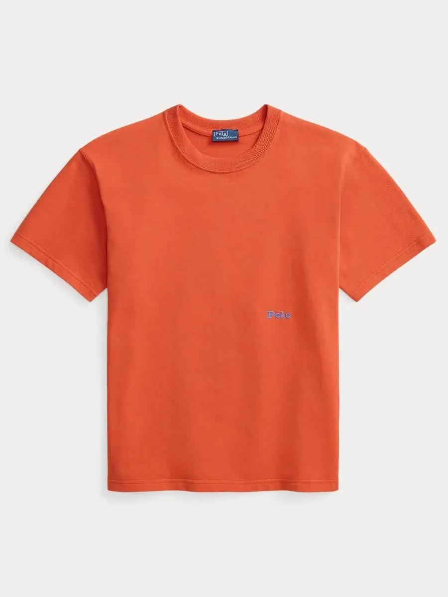 Женская футболка с круглым вырезом "Большой пони" Polo Ralph Lauren — изображение 5 из 5, красный