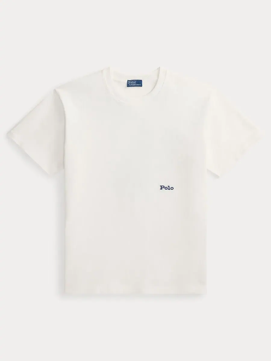 Женская футболка с круглым вырезом "Большой пони" Polo Ralph Lauren — изображение 5 из 5, белый