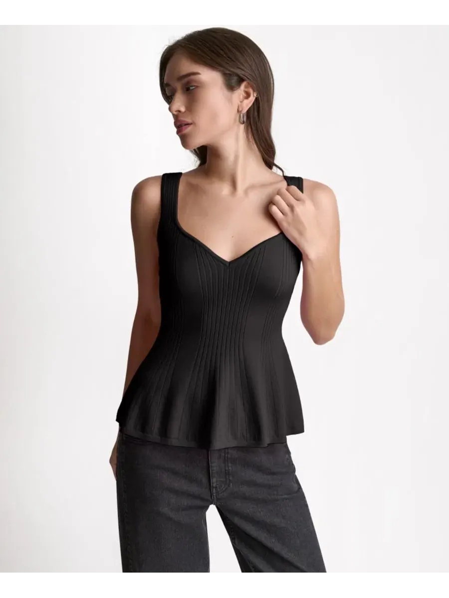 Топ с запахом без рукавов BCBG — изображение 1 из 6, черный