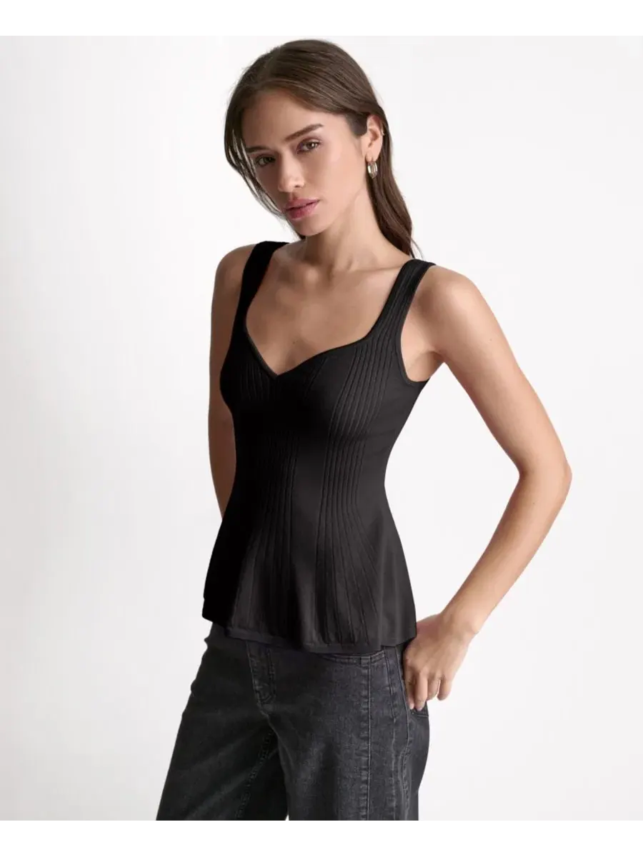 Топ с запахом без рукавов BCBG — изображение 3 из 6, черный