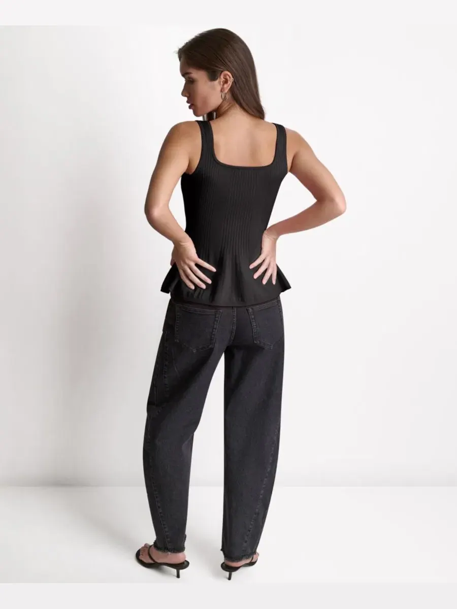 Топ с запахом без рукавов BCBG — изображение 4 из 6, черный