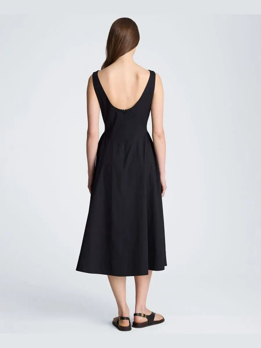 Платье миди без рукавов с лодочкой Kenneth Cole — изображение 5 из 6, черный