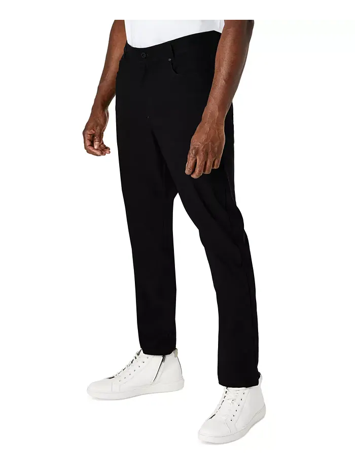 Мужские узкие технологичные брюки с пятью карманами Kenneth Cole — изображение 3 из 4, черный