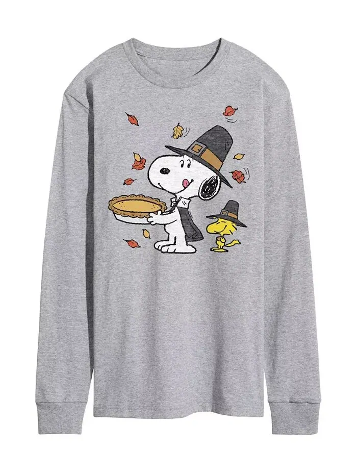Мужская футболка с длинным рукавом Peanuts Pilgrim Snoopy AIRWAVES — изображение 1 из 2, серый