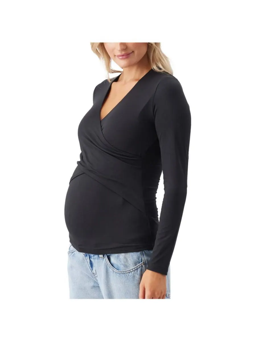 Топ для кормления Maternity Ripe Luxe Knit Embrace Ripe Maternity — изображение 2 из 3, черный