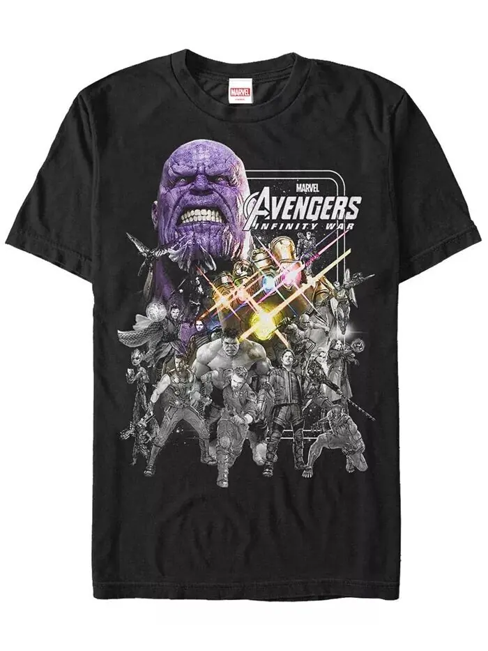 Мужская футболка с коротким рукавом с постером Marvel Avengers Infinity War Fifth Sun — изображение 1 из 1, черный
