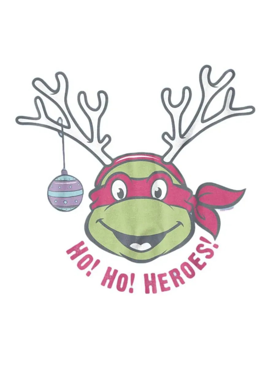 Футболка с принтом Heroes Christmas Reindeer Teenage Mutant Ninja Turtles — изображение 2 из 3, светлый синий