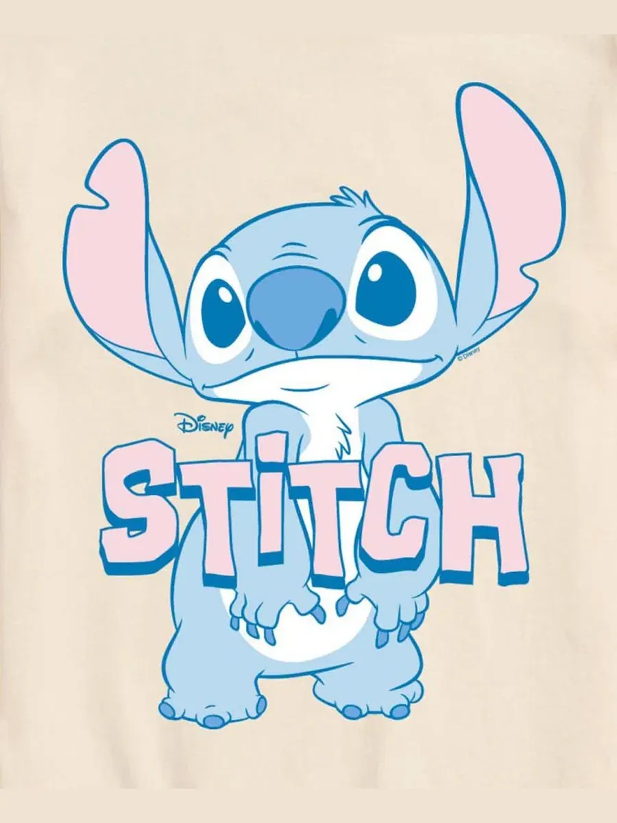 Футболка с принтом Lilo and Stitch Pastel Graphic AIRWAVES — изображение 3 из 3, бежевый