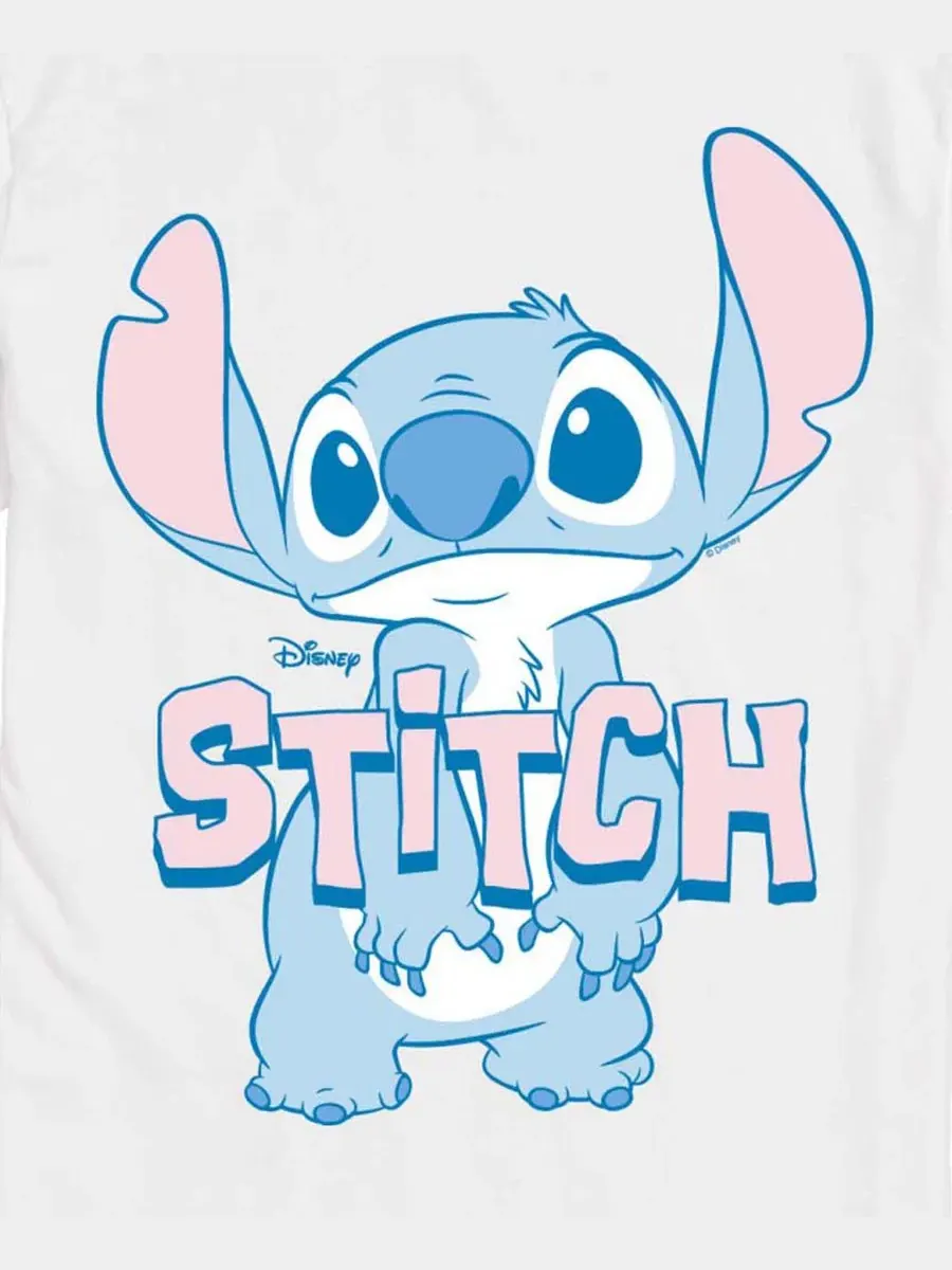 Футболка с длинным рукавом с принтом Lilo and Stitch AIRWAVES — изображение 3 из 3, белый