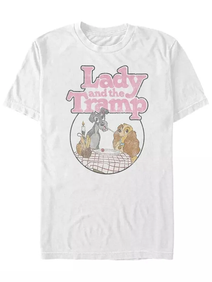 Мужская футболка с коротким рукавом Lady And The Tramp Fifth Sun — изображение 1 из 1, белый