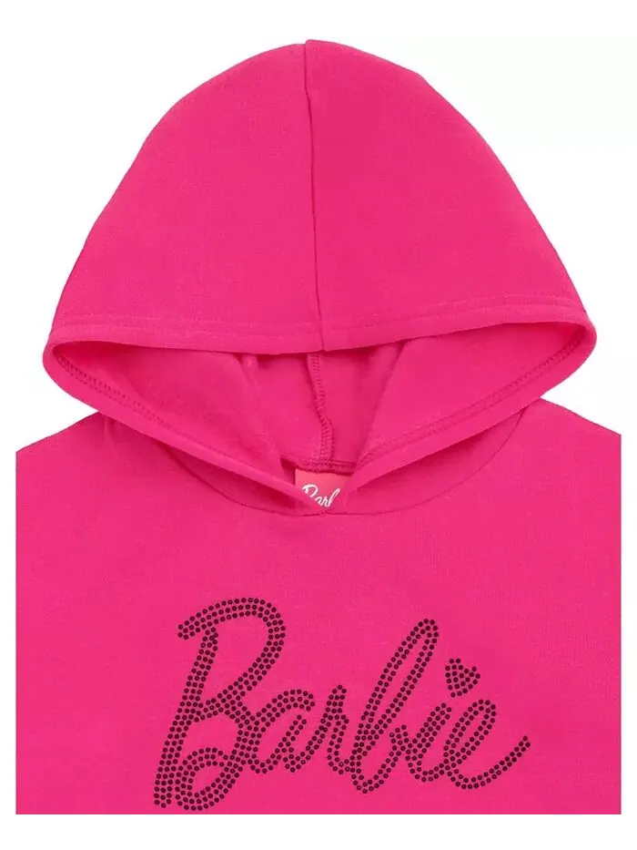 Толстовка с капюшоном из флиса для девочек Barbie — изображение 4 из 5, розовый