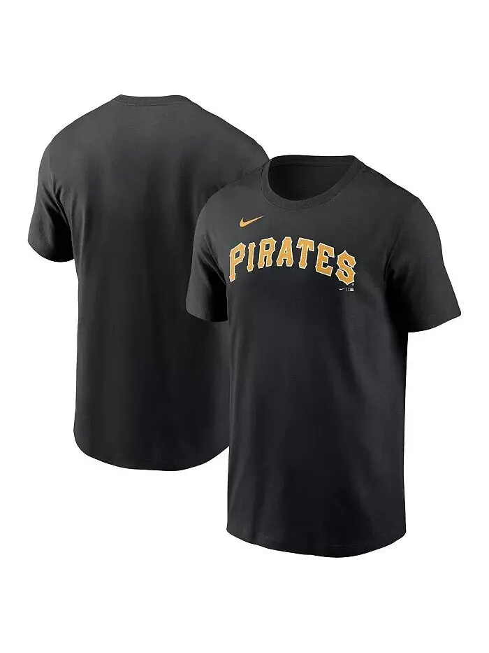 Мужская черная футболка Pittsburgh Pirates Fuse Wordmark Nike — изображение 1 из 3