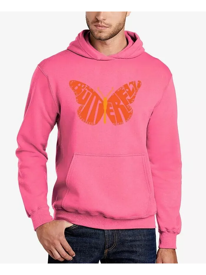 Butterfly - Мужская толстовка с капюшоном Word Art LA Pop Art — изображение 5 из 7, черный