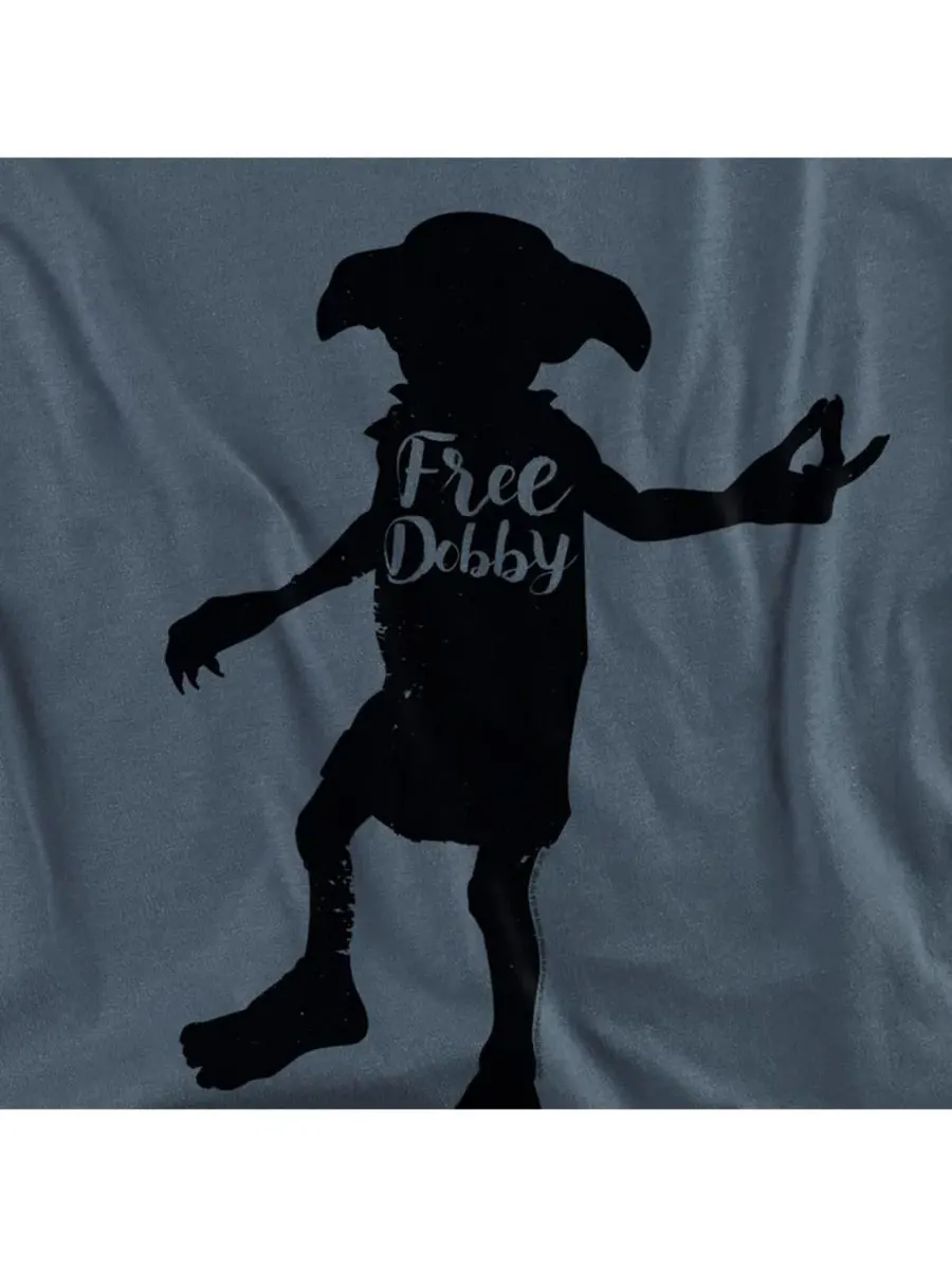 Мужская футболка Free Dobby Snap Harry Potter — изображение 3 из 3, серый