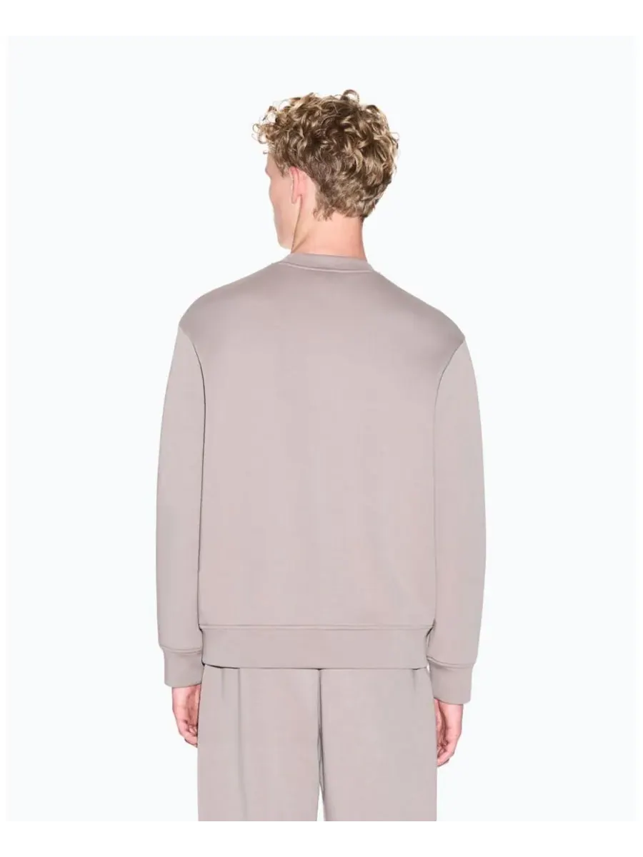 Мужская толстовка с графическим принтом и круглым вырезом A|X Armani Exchange — изображение 3 из 4, бежевый