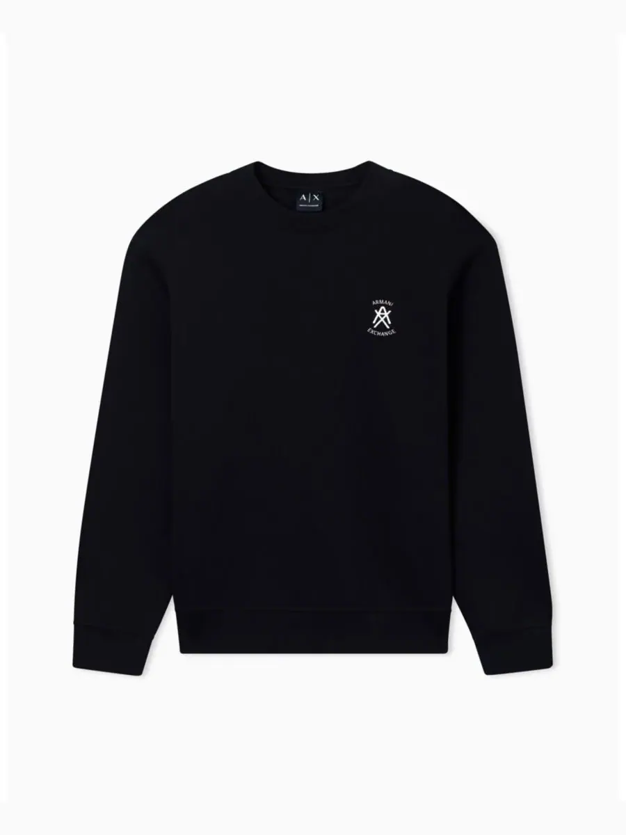 Мужская толстовка с графическим принтом и круглым вырезом A|X Armani Exchange