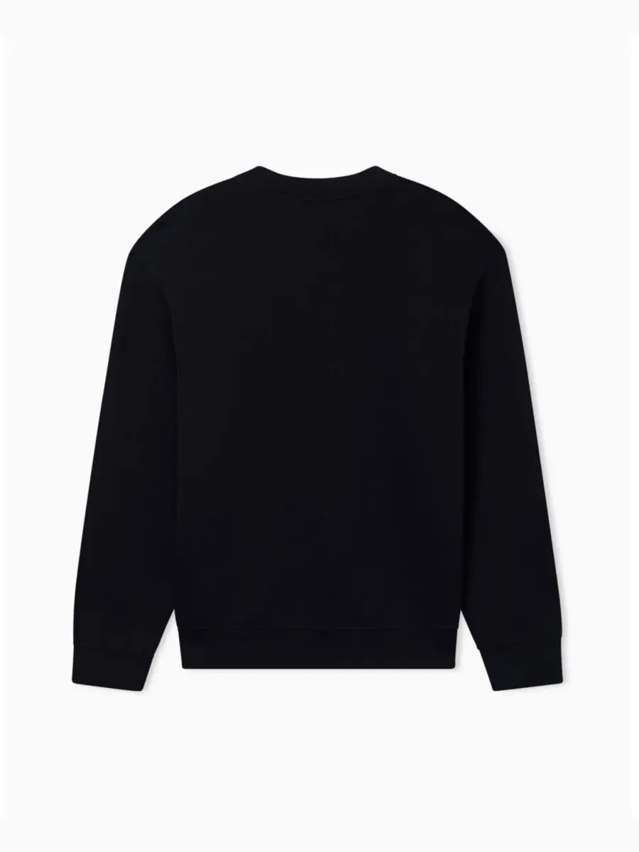 Мужская толстовка с графическим принтом и круглым вырезом A|X Armani Exchange — изображение 4 из 4, черный