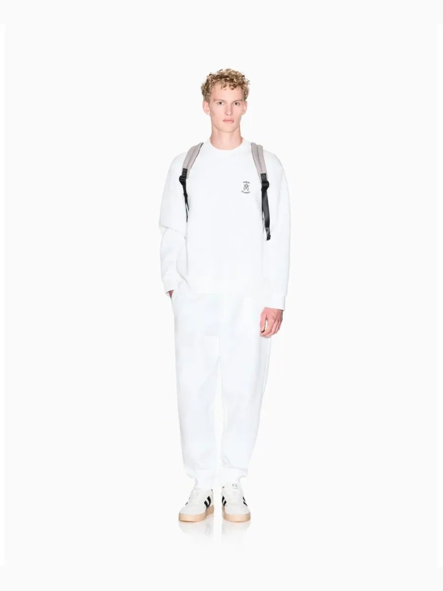Мужская толстовка с графическим принтом и круглым вырезом A|X Armani Exchange — изображение 2 из 4, белый