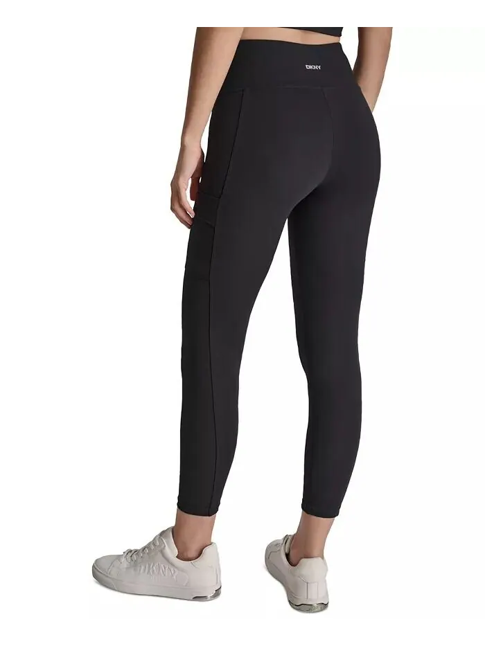 Женские леггинсы-карго с высокой талией 7/8 DKNY — изображение 2 из 7, черный