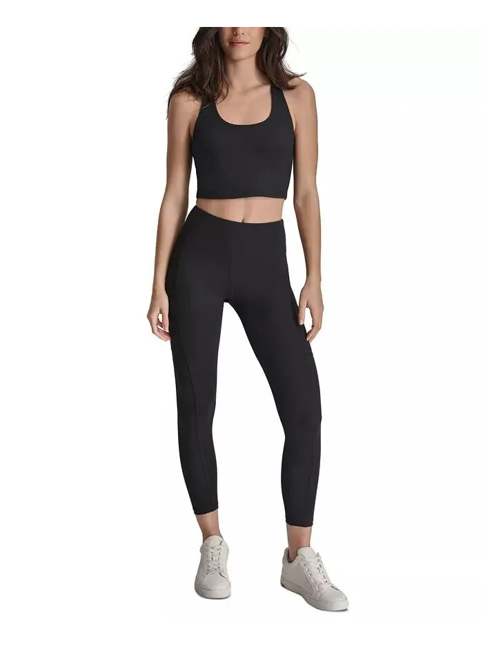 Женские леггинсы-карго с высокой талией 7/8 DKNY — изображение 4 из 7, черный